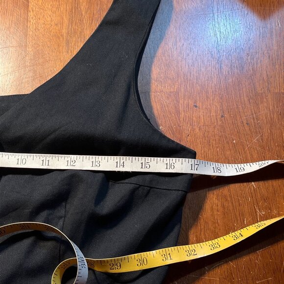 Vintage David Benjamin Sleeveless‎ Button Front Mini Dress Womens 8 90s Y2K Punk - Picture 5 of 8